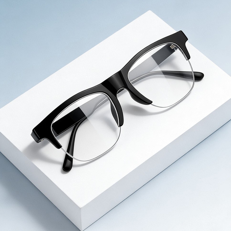 Smart Glasses Lens - Lenovo Smart-Brille mit KI-Sprachassistent, 4K-Fernbedienung, Touch-Fotokamera,