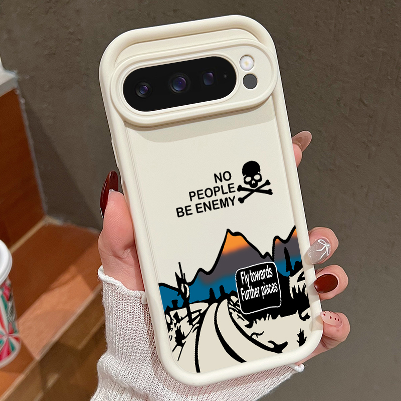 Google Pixel 8A - Handyhülle mit Bergstraßenmuster für Google Pixel