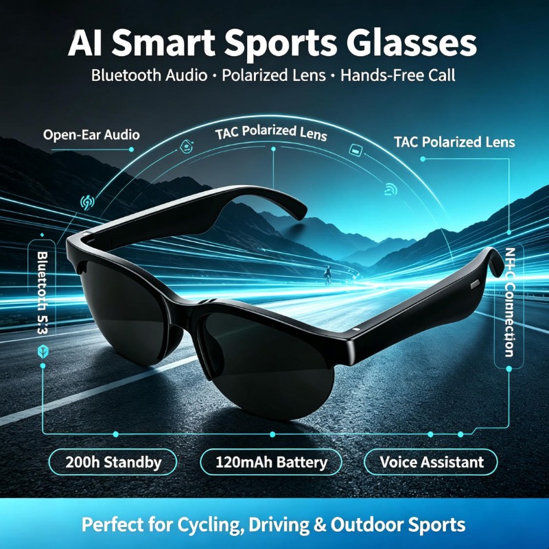 Intelligente Sportbrille mit o – Smart Glasses Lens Bewertung und Preis