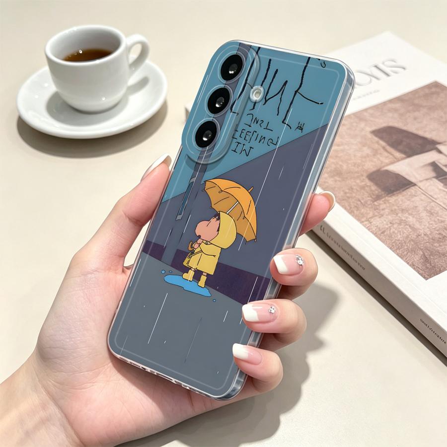 Gelber Regenschirm-Jungen Hand – Samsung Galaxy A55 Bewertung und Preis